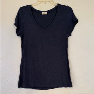 Glitz Navy Short Sleeve V-Neck Tee